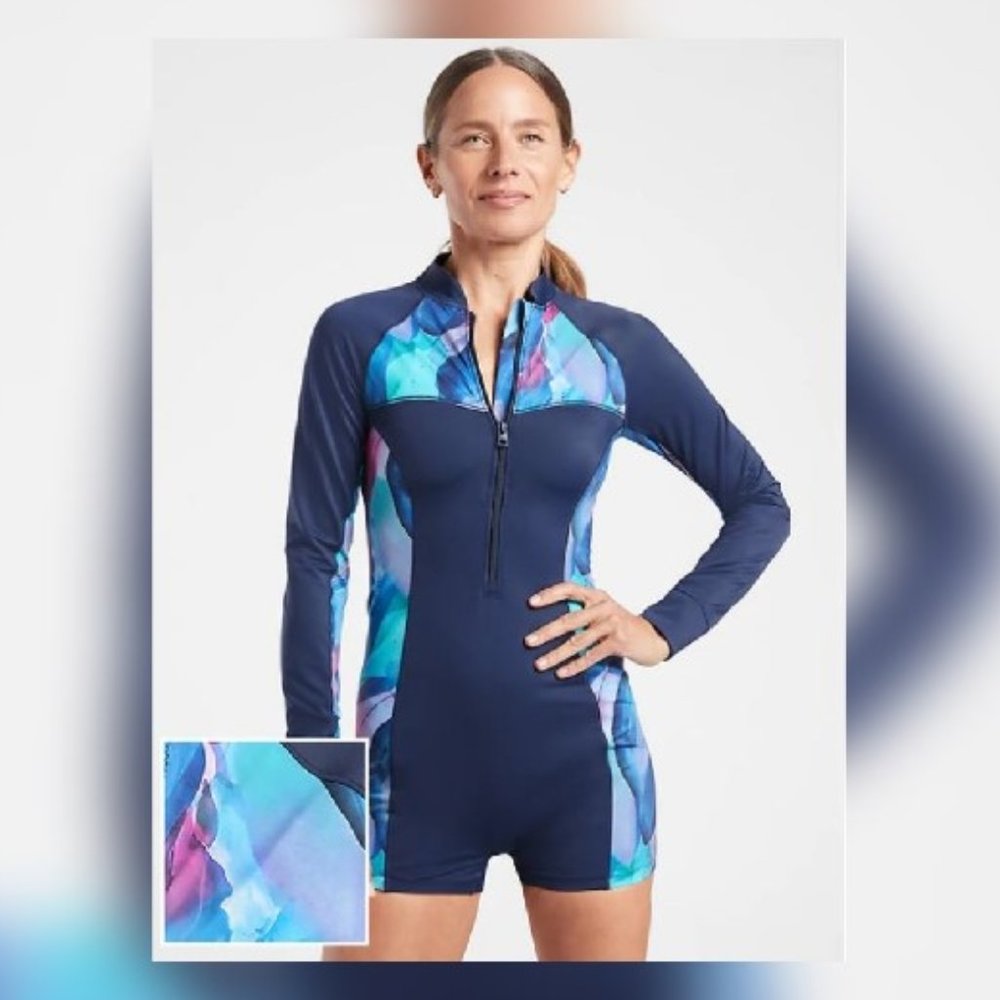 Athleta Blue and Purple Women's Swim One Piece